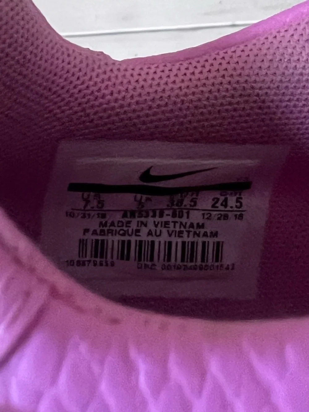 Custom Crystal Swoosh Nike Pink Leather Air Force 1